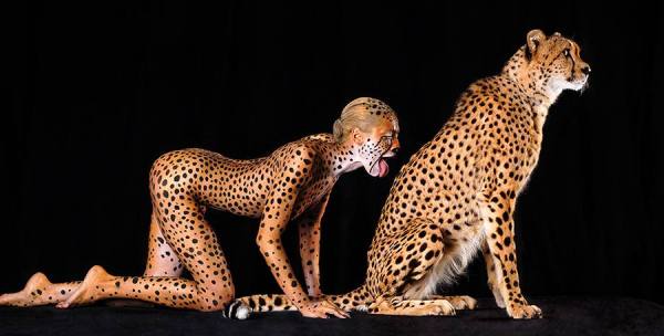 Photograph Lennette Newell Ani Human Cheetah 116 on One Eyeland